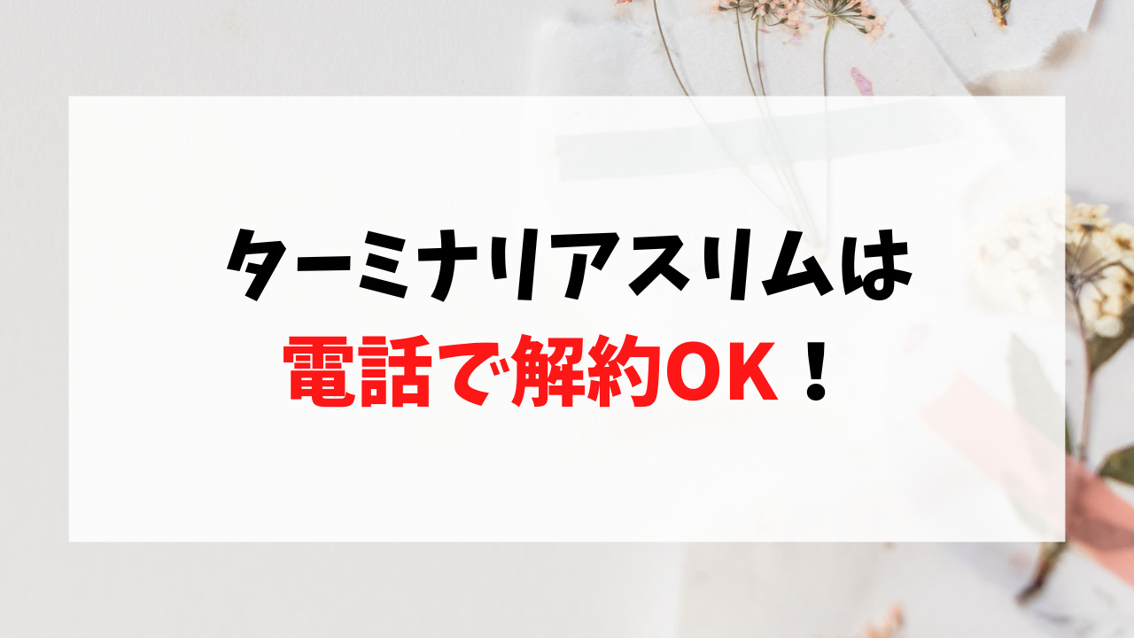 ターミナリアスリムは解約できない？電話番号は？全額返金保証の使い方 - コレイチ ターミナ