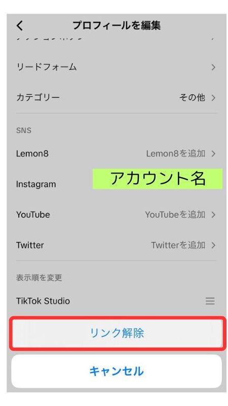 TikTokとインスタ連携