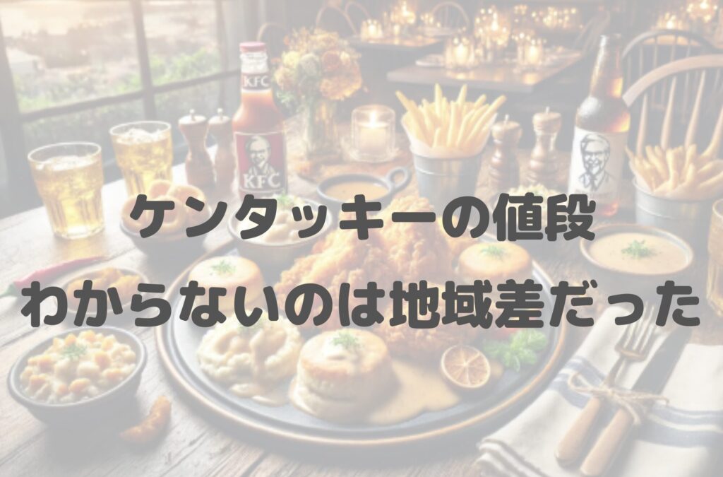 ケンタッキーのメニューの値段がわからない理由は地域差？お得な買い方を徹底解説